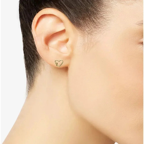 Heart Knotted Heart Pendant Necklace& Drop Earrings Set - Picture 2 of 2